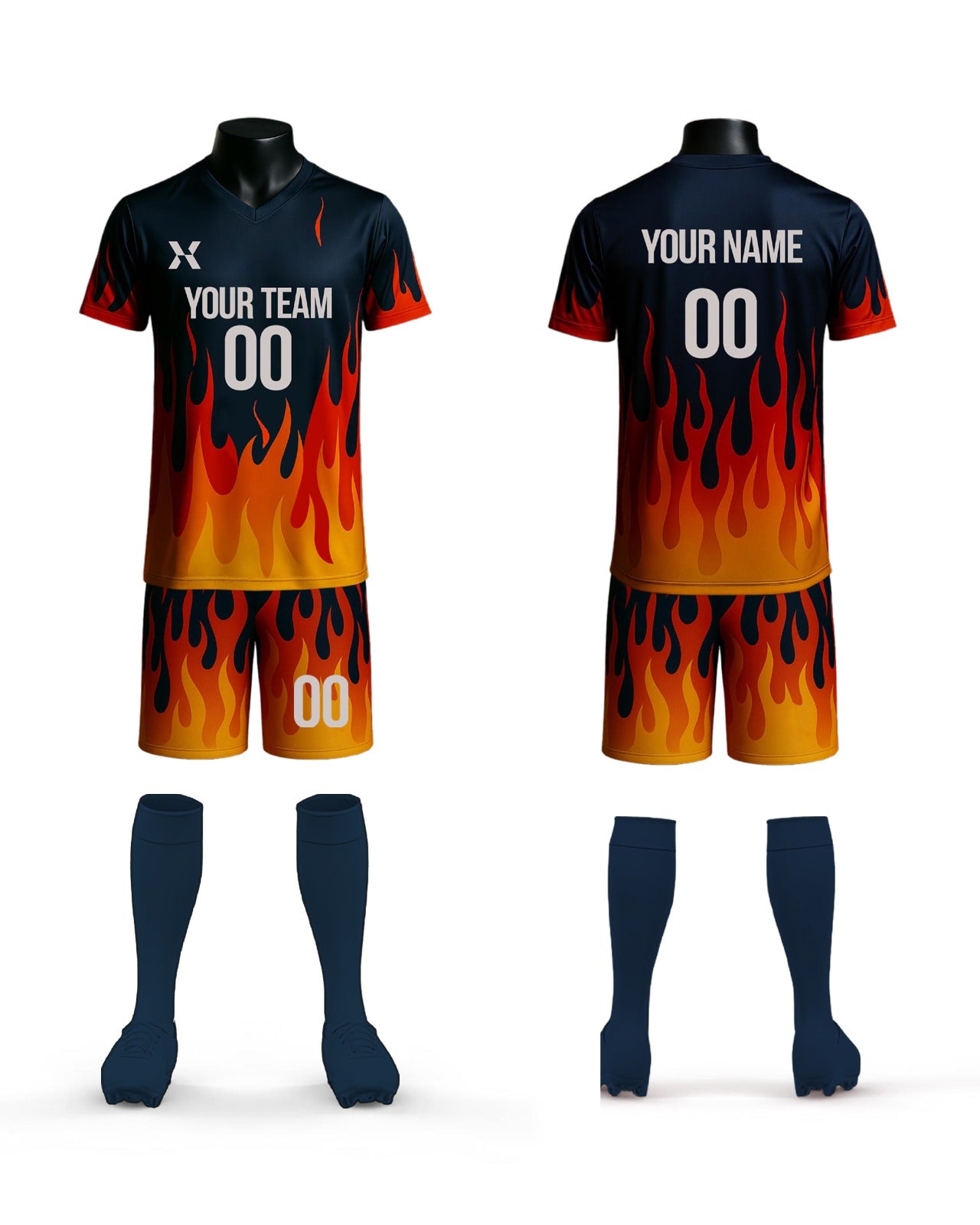Blazing Inferno Custom Soccer Jersey / Kit